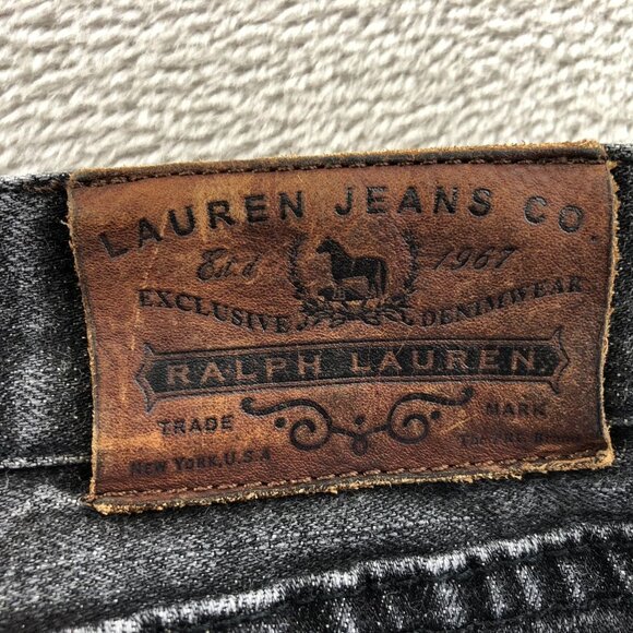 Lauren Jeans Co Ralph Lauren Women Jeans Size 10 Black Denim Straight Leg Casual - Picture 12 of 14